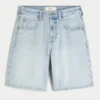 Baggy jeansshorts med stjärngrafik Baggy jeansshorts med stjärngrafik
