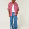 Baggy kortärmad skjorta