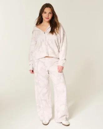 Baggy sweatpants med kamouflagemönster