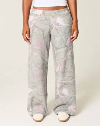 Baggy sweatpants med kamouflagemönster
