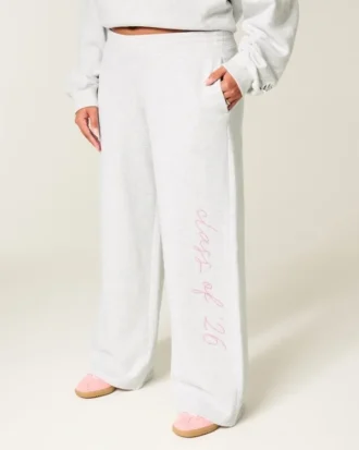 Baggy sweatpants med tryck från årskursen ’26