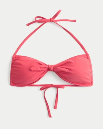 Bikinitopp med knytband fram