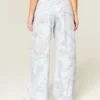 Blå baggy sweatpants med kamouflagemönster Blå baggy sweatpants med kamouflagemönster