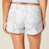 Blå kamouflagefleece-minishorts Blå kamouflagefleece-minishorts