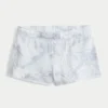 Blå kamouflagefleece-minishorts Blå kamouflagefleece-minishorts