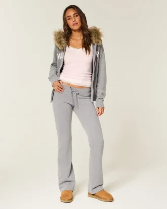 Bootcut-byxor med logotyp