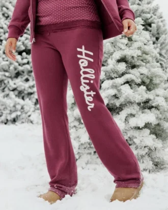 Bootcut-byxor med logotyp