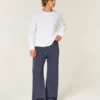 Bootcut-joggingbyxor med nummergrafik Bootcut-joggingbyxor med nummergrafik