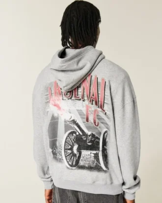 Boxig Arsenal FC-hoodie med tryck