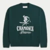 Boxig Chamonix France Graphic Crew Sweater Boxig Chamonix France Graphic Crew Sweater