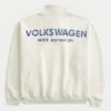 Boxig halvzip-tröja med Volkswagen-tryck Boxig halvzip-tröja med Volkswagen-tryck