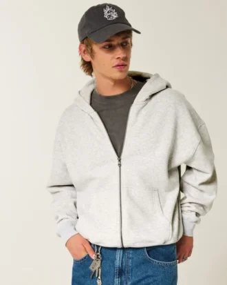 Boxig hoodie med dragkedja