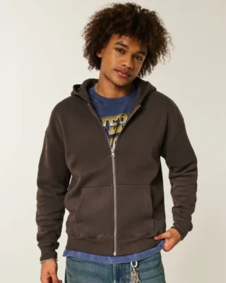 Boxig hoodie med dragkedja