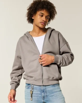Boxig hoodie med dragkedja
