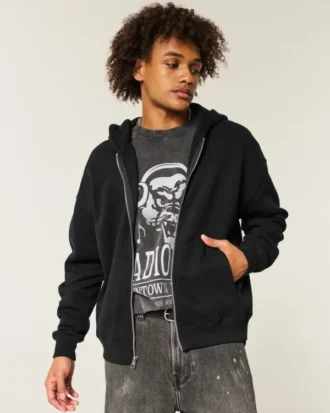 Boxig hoodie med dragkedja