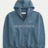Boxig hoodie med dragkedja och Ford Mustang-tryck Boxig hoodie med dragkedja och Ford Mustang-tryck