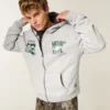 Boxig hoodie med dragkedja och Michigan State University Spartans-tryck Boxig hoodie med dragkedja och Michigan State University Spartans-tryck