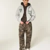 Boxig hoodie med dragkedja och Michigan State University Spartans-tryck Boxig hoodie med dragkedja och Michigan State University Spartans-tryck