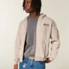 Boxig hoodie med dragkedja och NASCAR-grafik Boxig hoodie med dragkedja och NASCAR-grafik