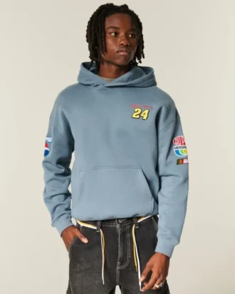 Boxig hoodie med dragkedja och NASCAR Jeff Gordon-grafik