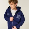 Boxig hoodie med dragkedja och Penn State University Nittany Lions-grafik Boxig hoodie med dragkedja och Penn State University Nittany Lions-grafik