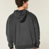 Boxig hoodie med dragkedja och tryck från Purdue University Boilermakers Boxig hoodie med dragkedja och tryck från Purdue University Boilermakers