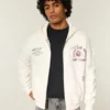 Boxig hoodie med dragkedja och tryck från Texas A&M University Boxig hoodie med dragkedja och tryck från Texas A&M University