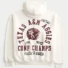 Boxig hoodie med dragkedja och tryck från Texas A&M University Boxig hoodie med dragkedja och tryck från Texas A&M University