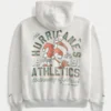 Boxig hoodie med dragkedja och tryck från University of Miami Hurricanes Boxig hoodie med dragkedja och tryck från University of Miami Hurricanes
