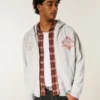 Boxig hoodie med dragkedja och tryck från University of Southern California Trojans Boxig hoodie med dragkedja och tryck från University of Southern California Trojans
