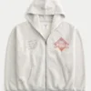 Boxig hoodie med dragkedja och tryck från University of Southern California Trojans Boxig hoodie med dragkedja och tryck från University of Southern California Trojans