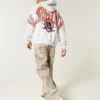 Boxig hoodie med dragkedja och University of Virginia-tryck Boxig hoodie med dragkedja och University of Virginia-tryck