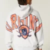 Boxig hoodie med dragkedja och University of Virginia-tryck Boxig hoodie med dragkedja och University of Virginia-tryck