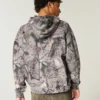 Boxig hoodie med dragkedja och Villanova Wildcats-tryck i kamouflage Boxig hoodie med dragkedja och Villanova Wildcats-tryck i kamouflage