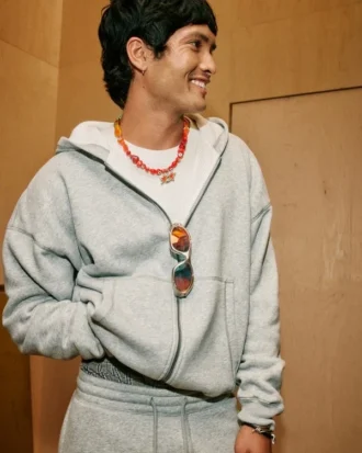 Boxig hoodie med termofoder och dragkedja