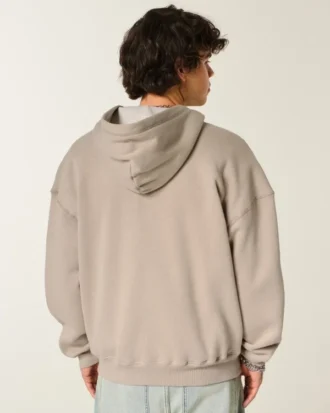 Boxig hoodie med termofoder och dragkedja
