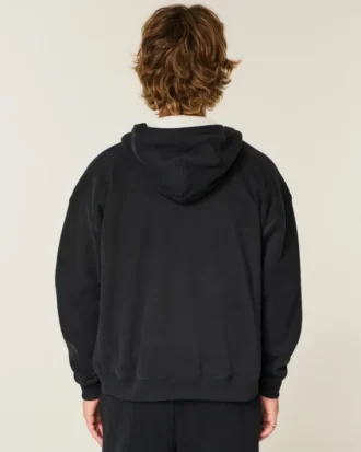 Boxig hoodie med termofoder och dragkedja