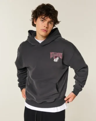 Boxig hoodie med tryck från University of Georgia Bulldogs