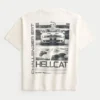 Boxig, kraftig Dodge Challenger SRT Hellcat-T-shirt med tryck