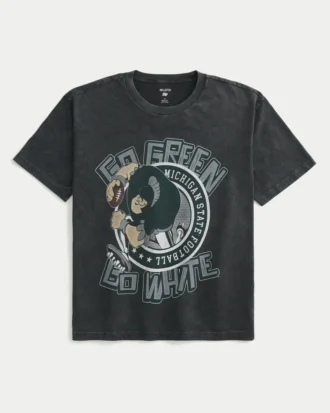 Boxig Michigan State University Spartans T-shirt med tryck