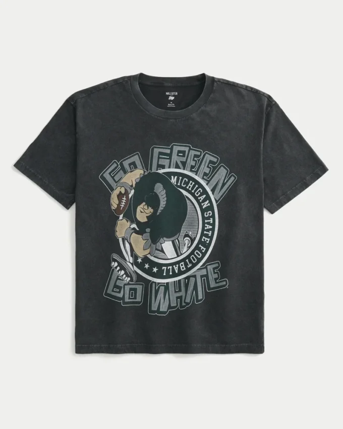 Boxig Michigan State University Spartans T-shirt med tryck Boxig Michigan State University Spartans T-shirt med tryck