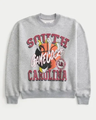 Boxig sweatshirt med tryck från University of South Carolina