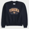 Boxig sweatshirt med University of Virginia-grafik Boxig sweatshirt med University of Virginia-grafik