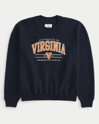 Boxig sweatshirt med University of Virginia-grafik