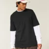 Boxig T-shirt i tung bomull