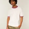 Boxig T-shirt i tung bomull