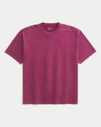 Boxig T-shirt i tung bomull