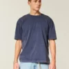 Boxig T-shirt i tung bomull