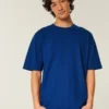 Boxig T-shirt i tung bomull