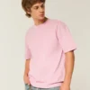 Boxig T-shirt i tung bomull